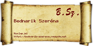 Bednarik Szeréna névjegykártya